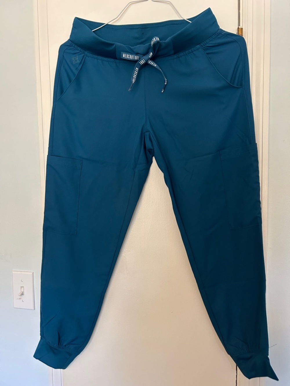 Womens NWT Med Couture Teal Jogger Pants with Drawstring